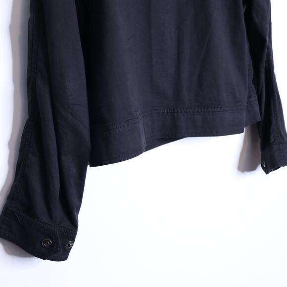 MARRAKECH Timothy Zip Jacket Black Denim Snap Button High Neck Women's L - Picture 10 of 12